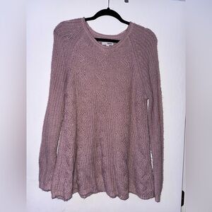 Sonoma Women's Pink Cable Knit Sweater